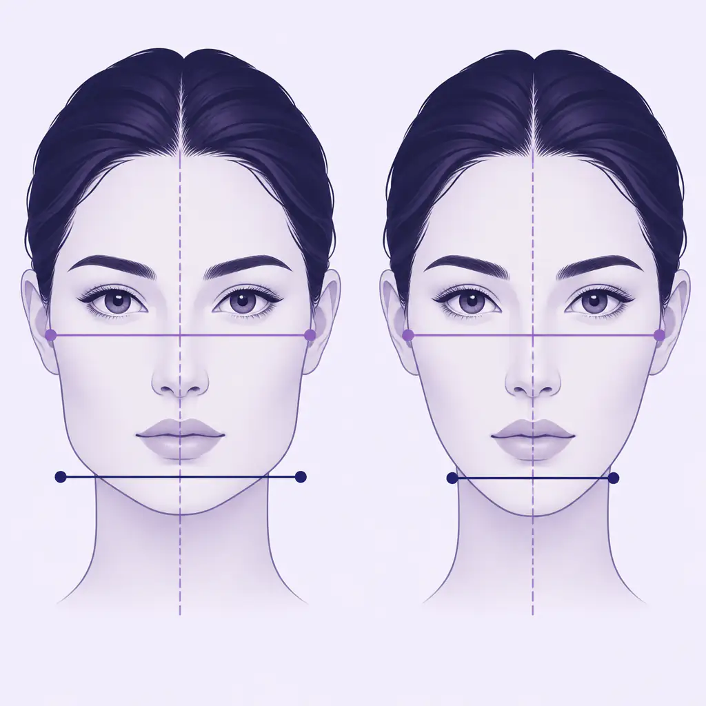 Comparison of wide versus narrow bigonial width and its effect on facial proportion