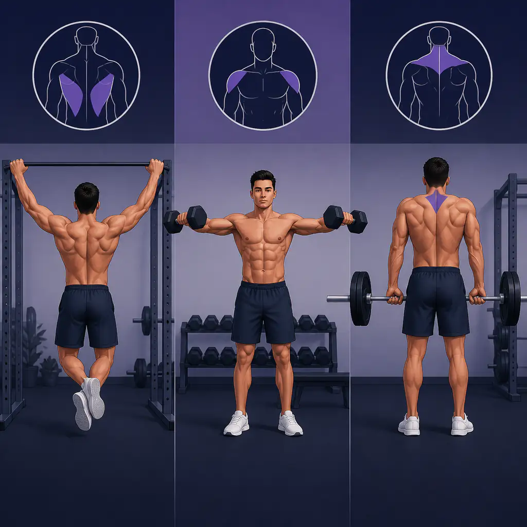 Key exercises for building v taper and y taper physique
